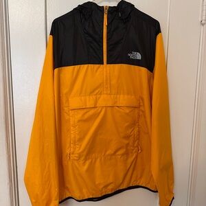The North Face Yellow and Black Windbreaker